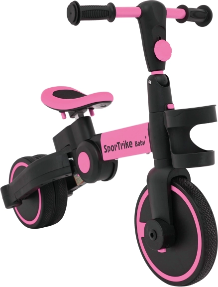 Kinderlaufrad und Dreirad 3-in-1 SporTrike – Rosa
