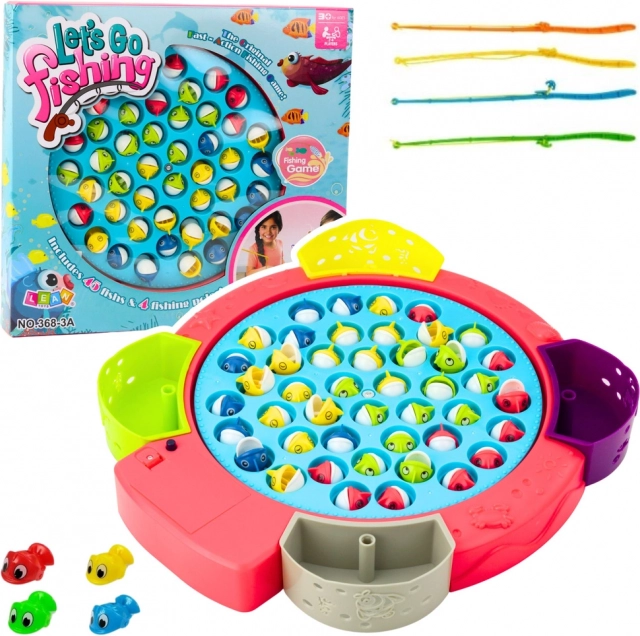 Interactive Fish Catching Game Pink