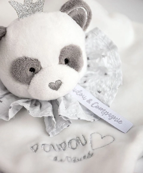 Cadeauset - pluche knuffeldoekje panda