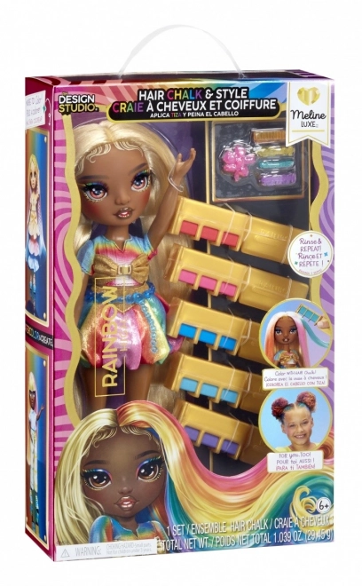 Rainbow High Doll Meline with Hair Chalks