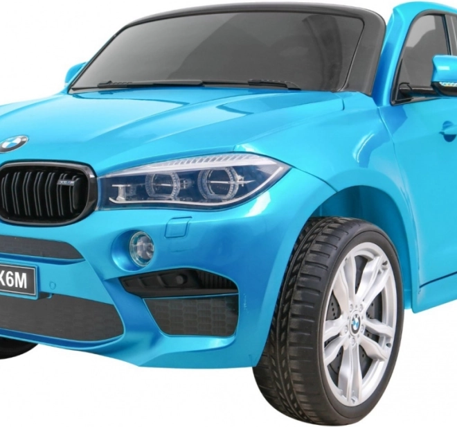 elektrische BMW X6M XXL kinderauto voor 2 kinderen, blauw, gelakt, met afstandsbediening