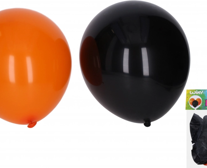 Halloween Balloons 30 cm – Set of 10 pcs, Black and Orange