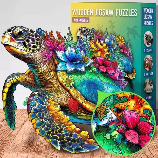 Houten Puzzel Schildpad 500 Stukjes EscapeWelt