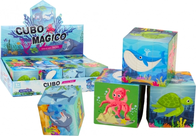 Magische kubus Educatieve puzzel Zee dieren Puzzel Puzzelspel