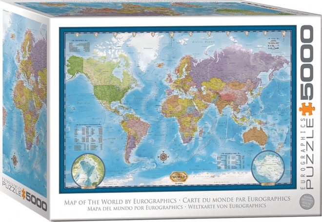 EUROGRAPHICS Puzzel Wereldkaart 5000 stukken