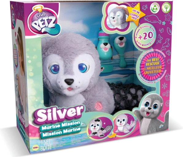 Interactive Plush Seal Silver