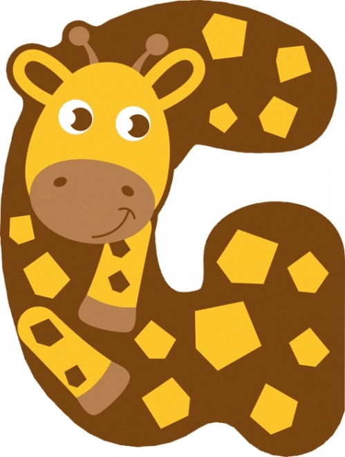 Small Foot houten letter G giraffe