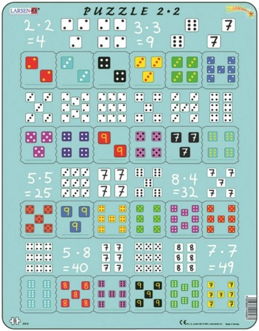 Larsen Wissenschaftliches Puzzle Multiplikation mit Würfeln