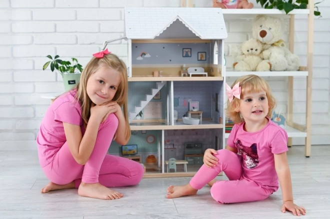 Grote houten poppenhuis