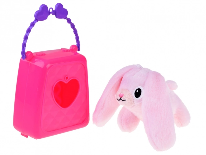 Schattige handtas met pluchen konijn