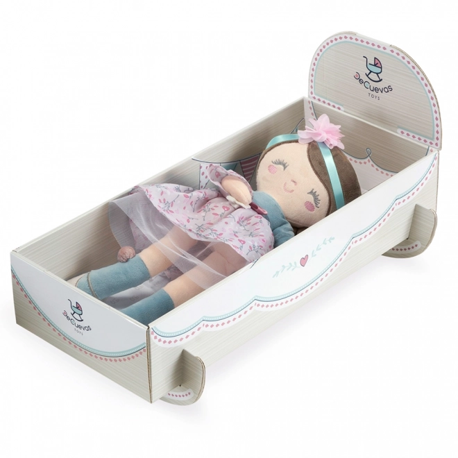 DeCuevas 20045 Pluchen pop PROVENZA - 36 cm met wieg