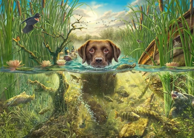 Schmidt puzzle Labrador chocolat 1000 pièces
