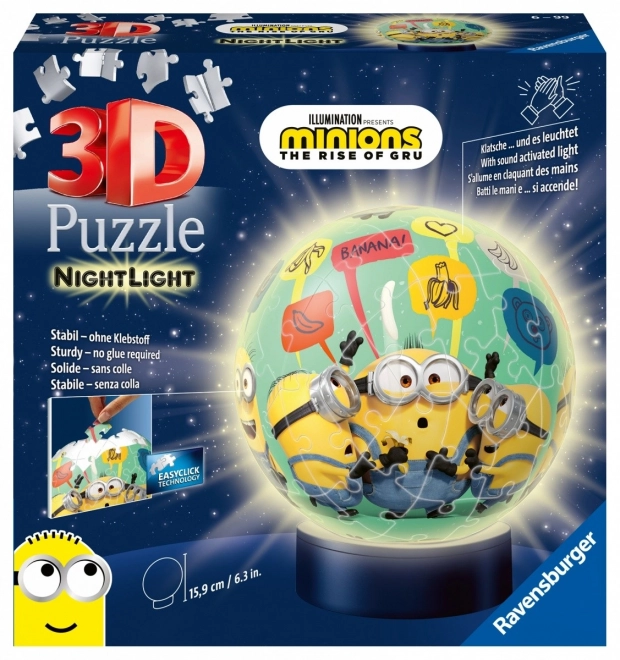 3D puzzel lichtgevende bal Minions