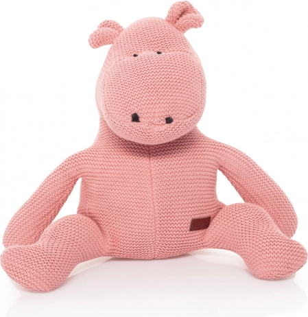 Knitted Toy Hippo, Pink