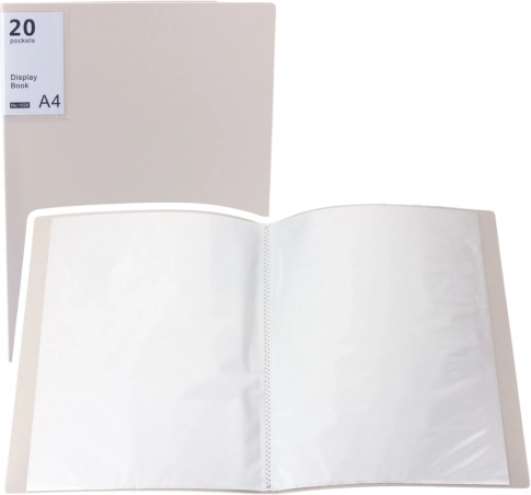 Classeur à poches A4 beige avec 30 feuilles