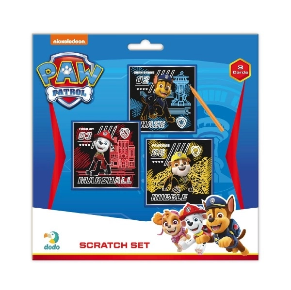 Scratch afbeelding Paw Patrol gekleurd