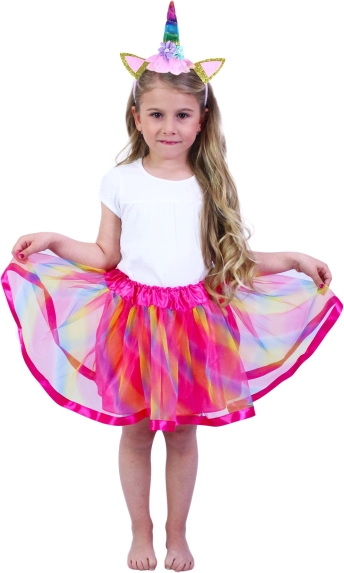 Kinderkostuum met eenhoorn-haarband en tutu-rok