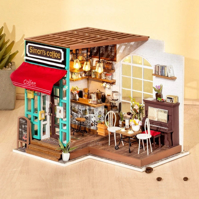 Šimonova koffiehuis - Doe-het-zelf Miniatuur koffiehuis in een poppenhuis