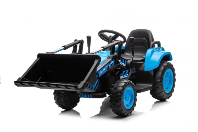 Elektrische kindertractor met bak blauw