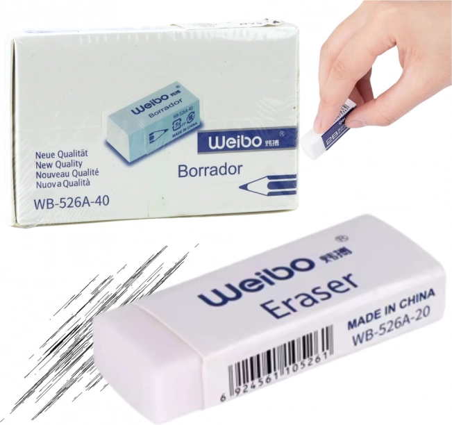 Witte school- en kantoor-gum WEIBO 3,5 cm