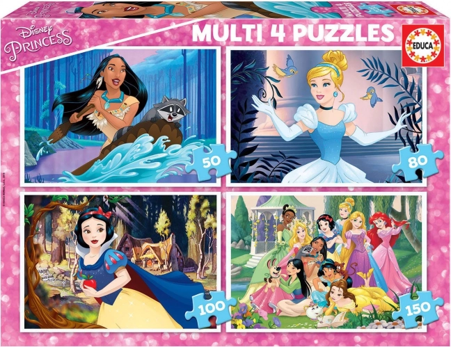 Educa Puzzle Disney Princesses 4in1