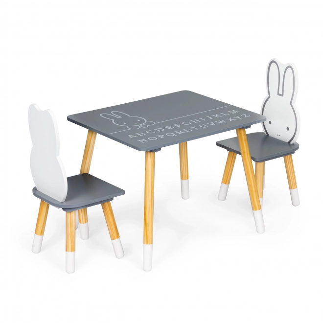 Kinder tafel met twee stoelen set meubelen Ecotoys