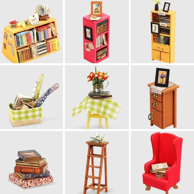 Samova studieruimte - DIY Miniatuur Poppenhuis Bibliotheek