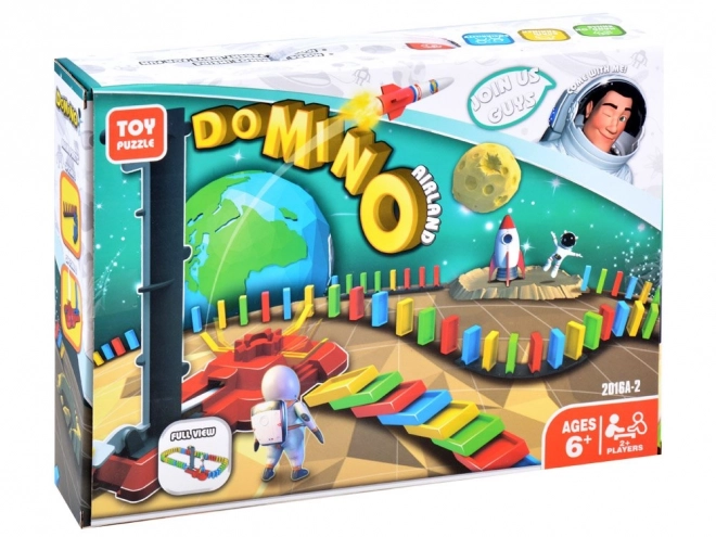 Kosmische domino met raket - educatief speelgoed