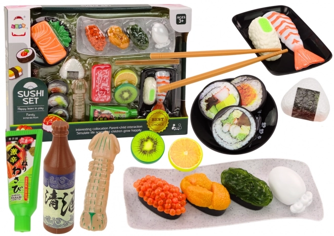 Sushi accessoires Gamba Set voor kinderen Speelgoed 22 stukken.