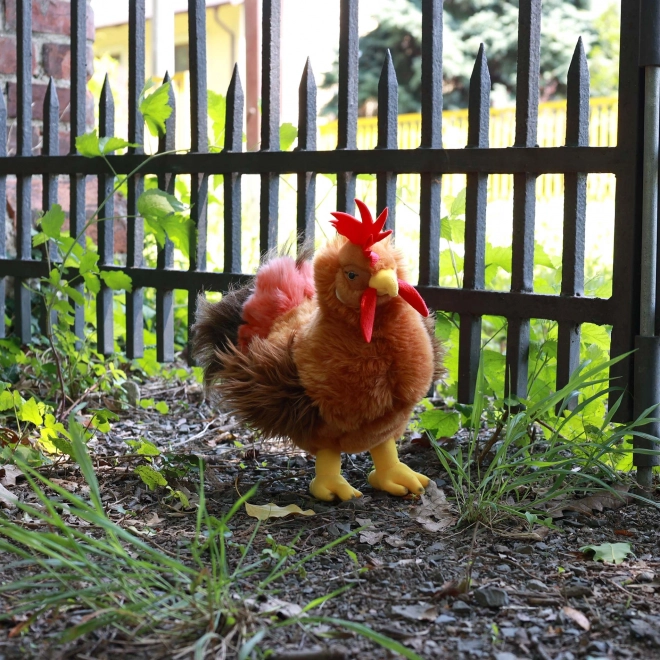 Plush Standing Rooster 33 cm Eco-Friendly