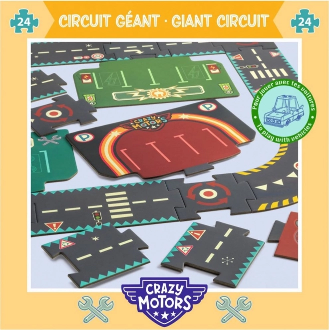 Puzzel racebaan voor autootjes DJECO Crazy Motors