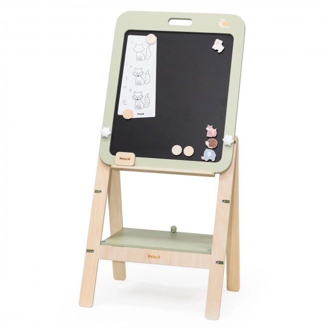 Adjustable Wooden Chalkboard for Kids