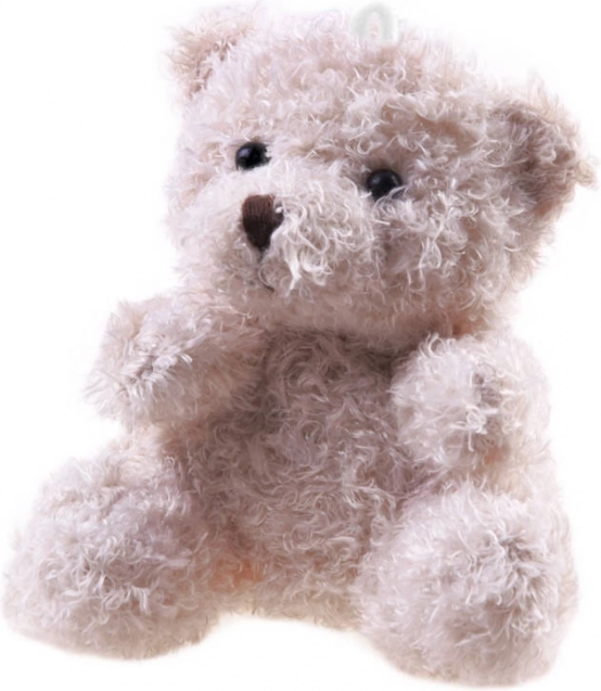 plush teddy bear keychain for keys and backpack 10 cm – Beige
