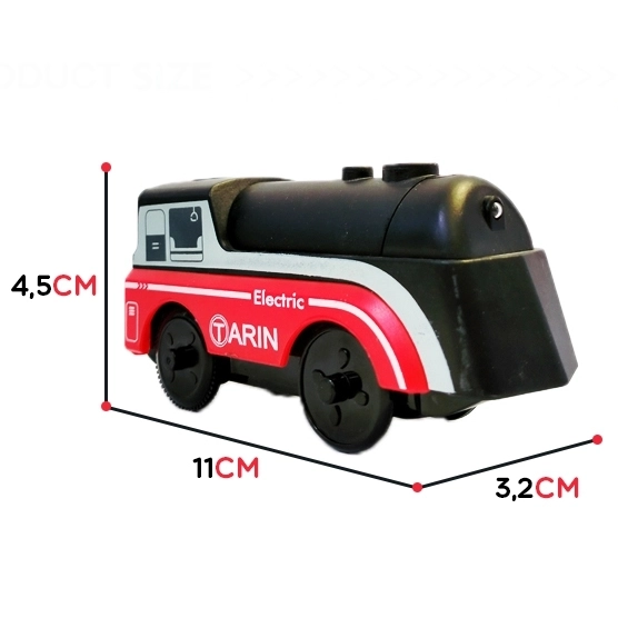 Elektrische locomotief met magnetische wagons