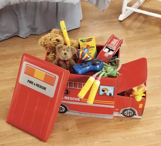 Brandweer opvouwbare kruk / speelgoedkist - Kruzzel 22489