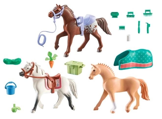 Horses Wasserfall - Set mit drei Pferden
