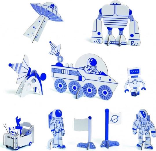 Over 55 accessories to color and assemble