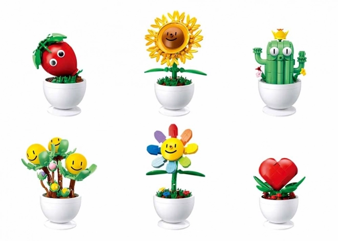 Sluban Fröhliche Blumen in Blumentöpfen
