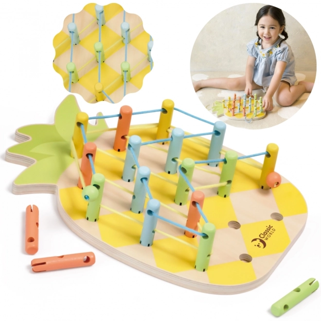 Holz Aufziehspielzeug Ananas Classic World