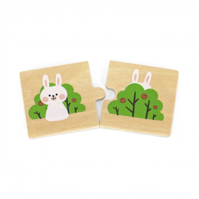 Houten puzzel met tegengestelde afbeeldingen VIGA