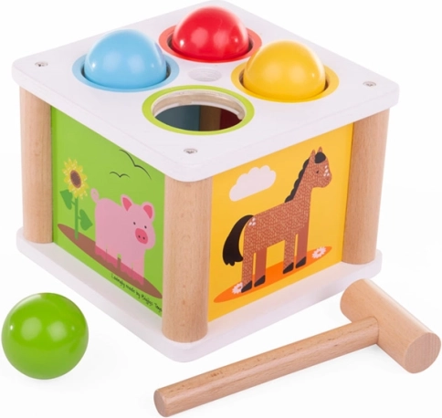 Bigjigs Baby banc à marteler en bois Ferme