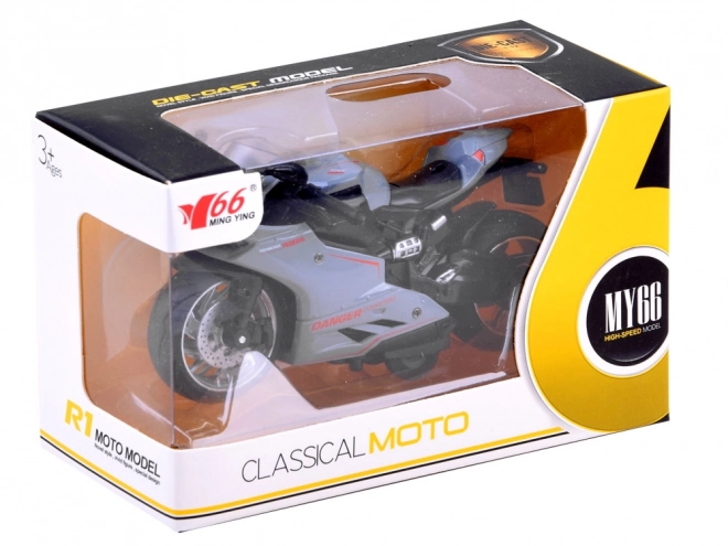 Metalen motorfietsmodel met opwindmechanisme – A