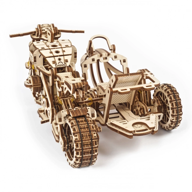 Ugears 3D-puzzel Motorfiets met zijspan 380 stuks