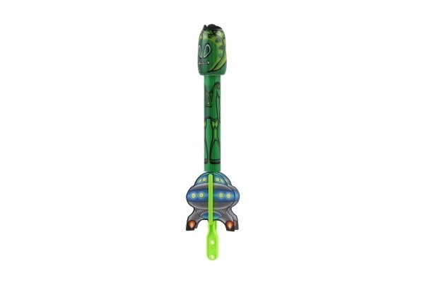 Uitklapbare pijl met geluid plastic 25cm 4 kleuren op kaart 13x31,5x4cm