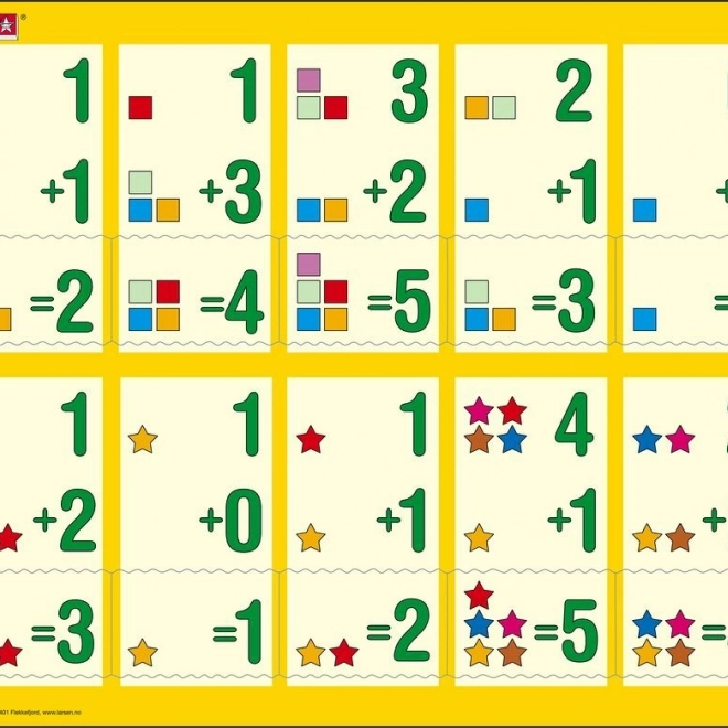 Puzzle Addition bis fünf 10 Teile