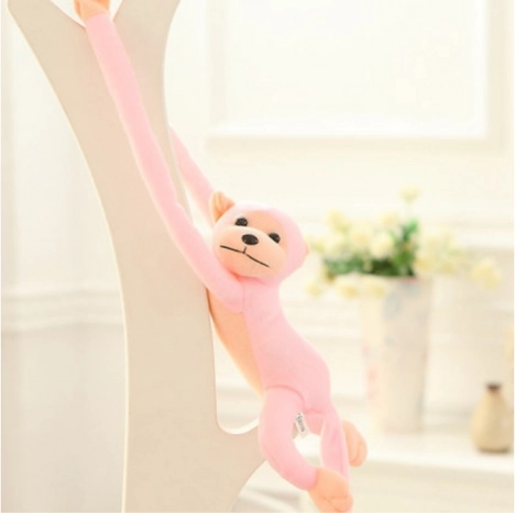 Plüschaffe mit Sound pink 80 cm