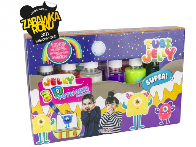 Tubi Jelly set van 6 kleuren - Monsters
