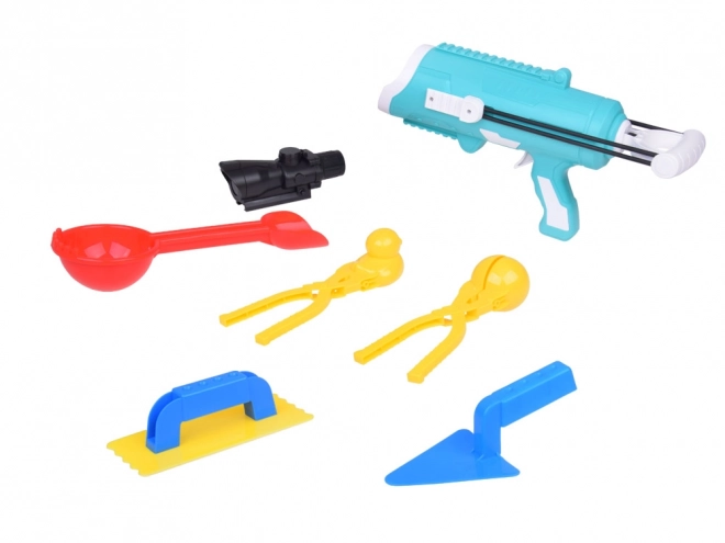 6-in-1 Set für Schneebälle mit Pistole und Formen für Kinder