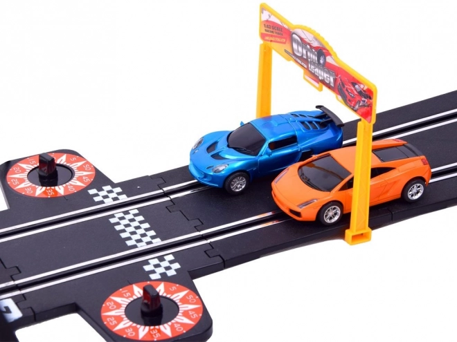 Large Racing Track with 2 Cars, Track Length 787 cm