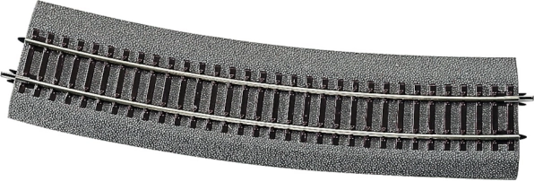 Roco Line gebogenes Gleis mit Bettung